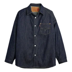 Air Jordan x LEVI'S 12oz Denim Overshirt Jacket 'Rinsed Indigo' 005FG-0000