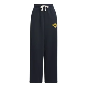(WMNS) adidas Collegiate Wide Leg Sweat Pants Asia Sizing 'Black' JD6371