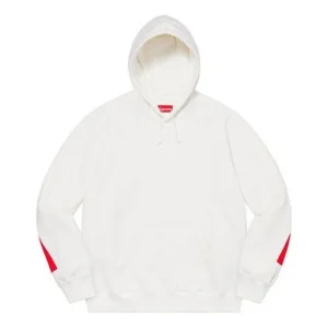 Supreme Big Logo Hooded Sweatshirt 'White Red' SUP-SS21-501