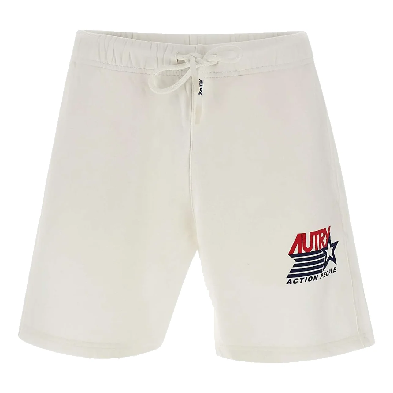 AUTRY Logo Print Drawstring Shorts 'White' SHIM-2371