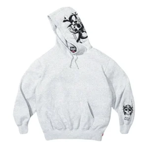 Supreme x Bounty Hunter Hooded Sweatshirt 'White Black' SUP-FW23-114
