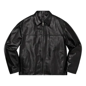 Supreme x Yohji Yamamoto Leather Work Jacket 'Black White Red' SUP-FW20-105