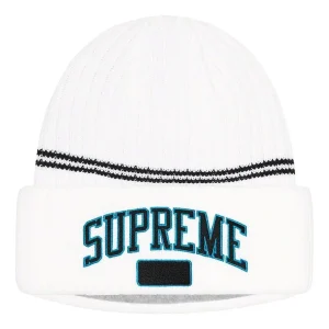 Supreme Fleece Lined Beanie 'White Black' SUP-FW22-1080