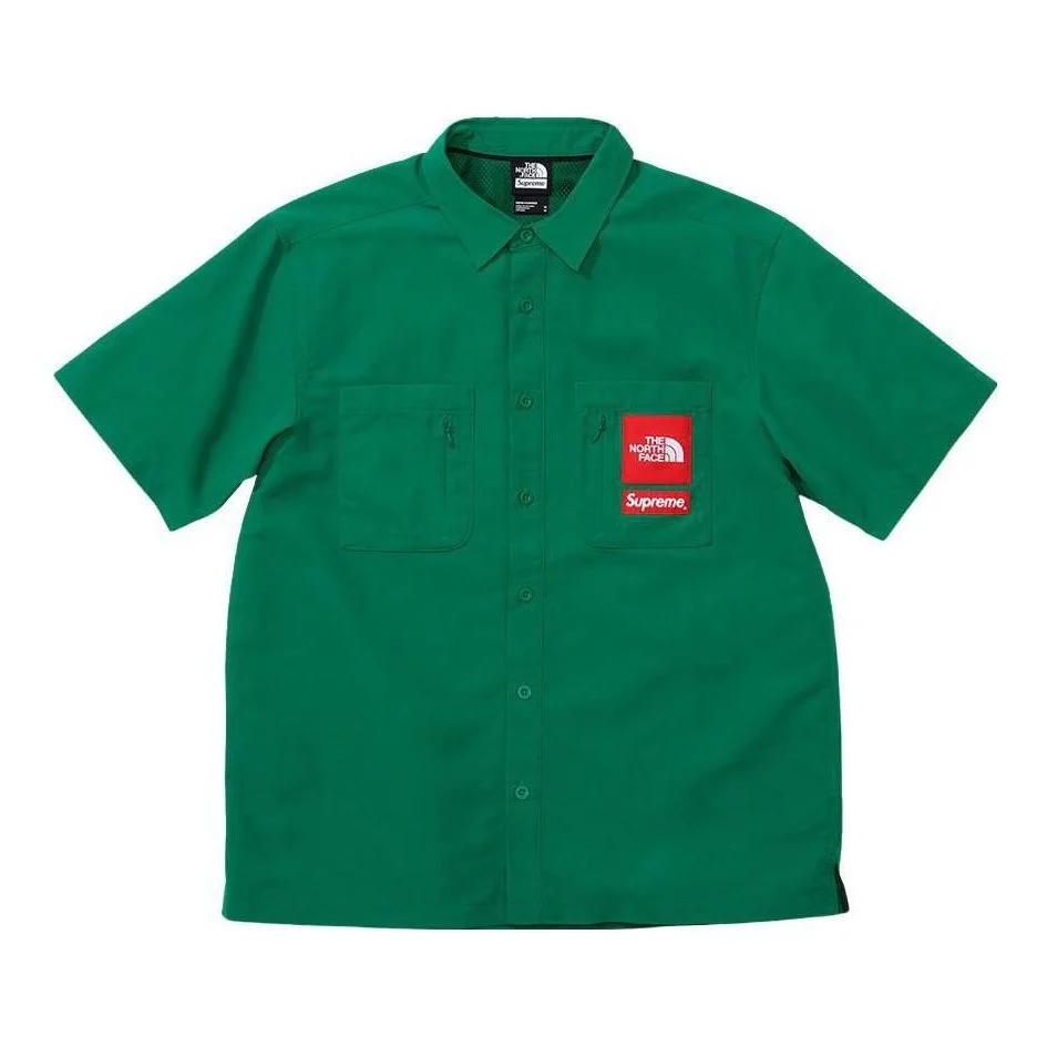Supreme x The North Face Trekking S/S Shirt 'Green Red' SUP-SS22-901