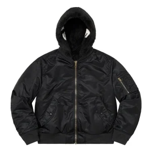 Supreme Faux Fur Reversible MA-1 'Black White' SUP-FW22-750