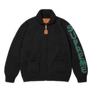 Supreme Camacho Cowichan Sweater 'Black Green' SUP-FW23-248