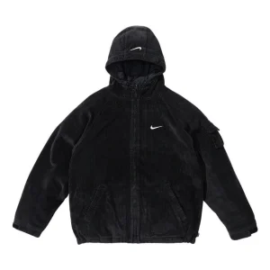 Supreme x Nike Arc Corduroy Hooded Jacket 'Black White' SUP-SS22-823