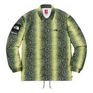 Supreme x The North Face Snakeskin Taped Seam Coaches Jacket 'Green Yellow' SUP-SS18-385