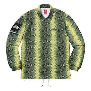 Supreme x The North Face Snakeskin Taped Seam Coaches Jacket 'Green Yellow' SUP-SS18-385