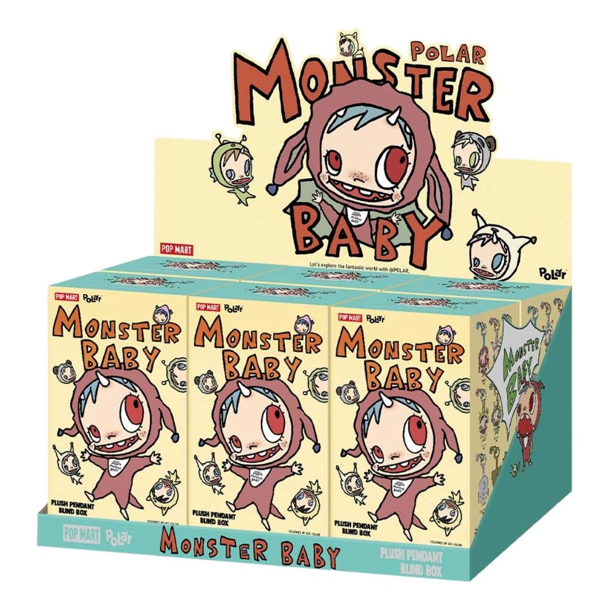 Pop Mart Polar Monsterbaby Plush Collection Plush Pendant Ver.1 Sealed Case (6 Blind Boxes) PPMT-2511-0048-1011182119