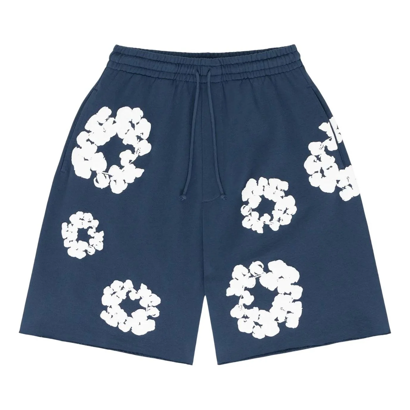Denim Tears Cotton Wreath Logo Shorts 'Navy White' 402-080-30