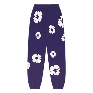 Denim Tears Cotton Wreath Sweatpants 'Purple White' 401-200-30