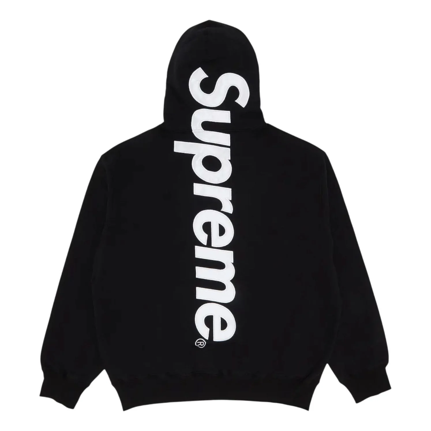 Supreme Satin Appliqué Hooded Sweatshirt FW24 'Black' FW24SW37-BLACK