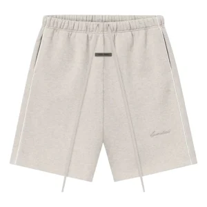 Fear of God Essentials Relaxed Fleece Sweatshort With Piping 'Heather Stone Cloud White' 160SP254552F