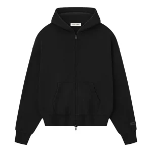 Fear of God Essentials Classic Full Zip Hoodie 'Jet Black' 192SP254780F