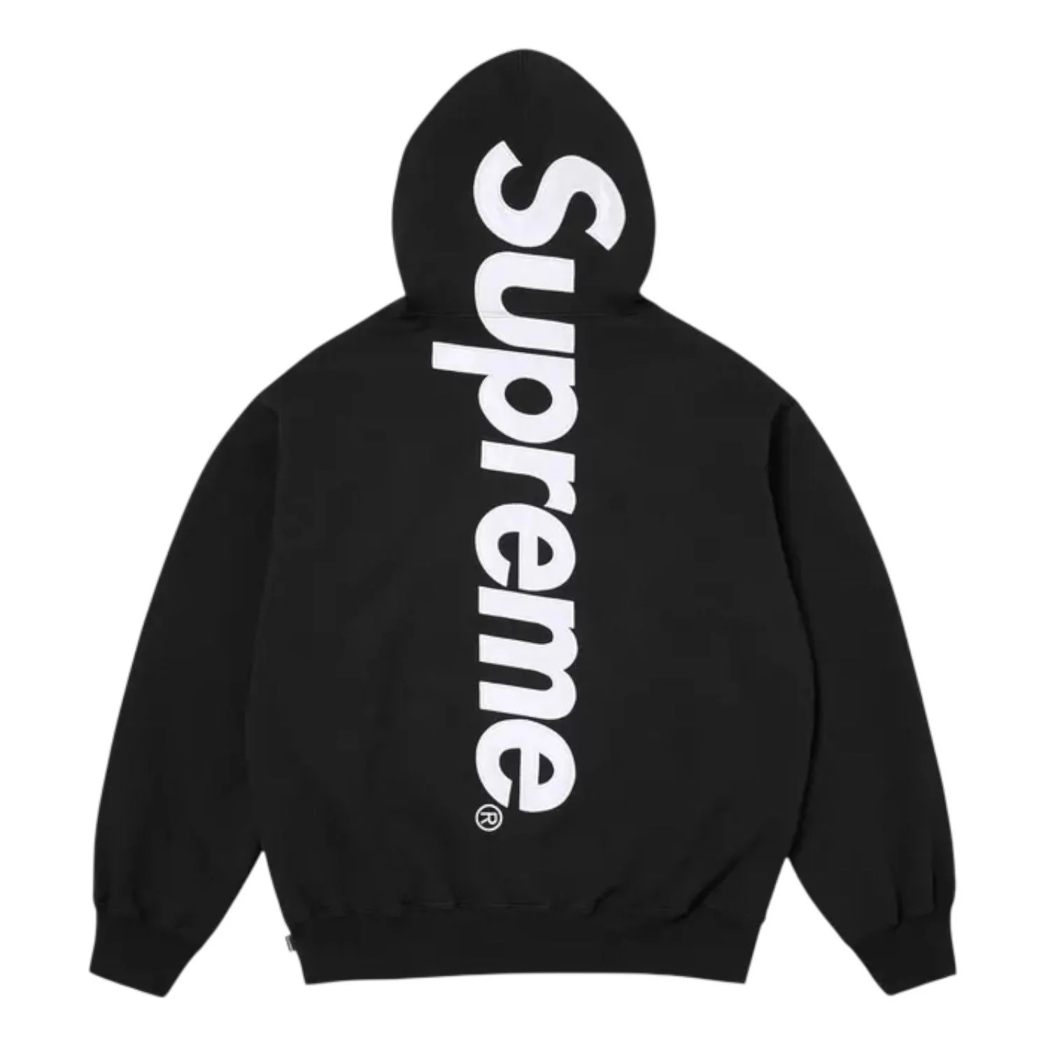 Supreme Satin Appliqué Hooded Sweatshirt 'Black' FW25SW77-BLACK