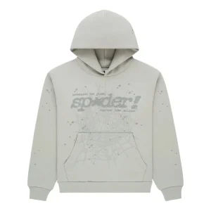 Sp5der Tonal Punk V2 Hoodie 'Sport Grey' ST047FW25SGR