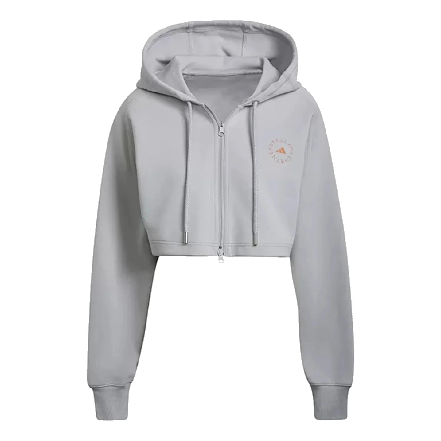 (WMNS) adidas By Stella McCartney Cropped Hoodie Asia Sizing 'Grey' HA8961