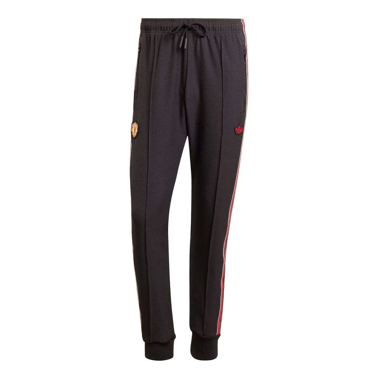adidas Manchester United Terrace Icons Track Pants Asia Sizing 'Black Red' JF0359