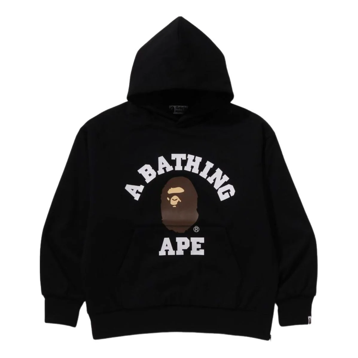 A Bathing Ape College Puffy Relaxed Fit Pullover Hoodie 'Black' 1K80-114-012-BLACK