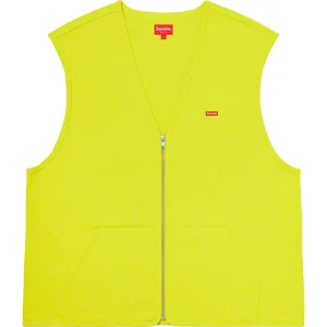 Supreme Zip Up Sweat Vest 'Yellow Red' SUP-FW20-037