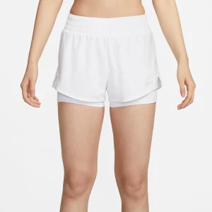 (WMNS) Nike Dri-FIT One Mid Rise 3" 2-in-1 Shorts 'White' DX6013-100
