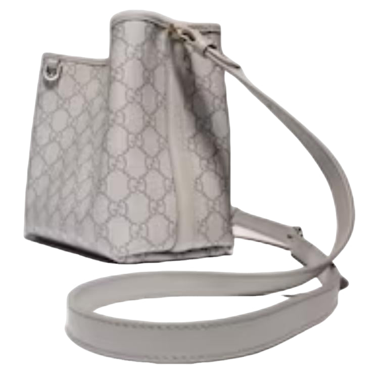 (WMNS) Gucci GG Emblem Small Bucket Bag 'Grey' 815118-FAD6M-1425 - Image 2