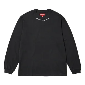 Supreme Collar Logo L/S Top 'Black' SUP-FW23-236