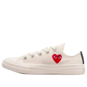 (PS) Converse x Comme des Garcons PLAY Chuck 70 Ox 'Single Heart Milk' A08807C