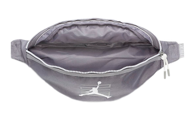 Air Jordan Unisex Polyester Crossbody Printing Logo Zipper Belt Bag Grey DV1870-056 - Image 3