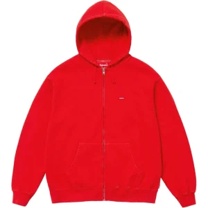 Supreme Overdyed Small Box Zip Up Hooded Sweatshirt 'Red' SUP-SS24-234