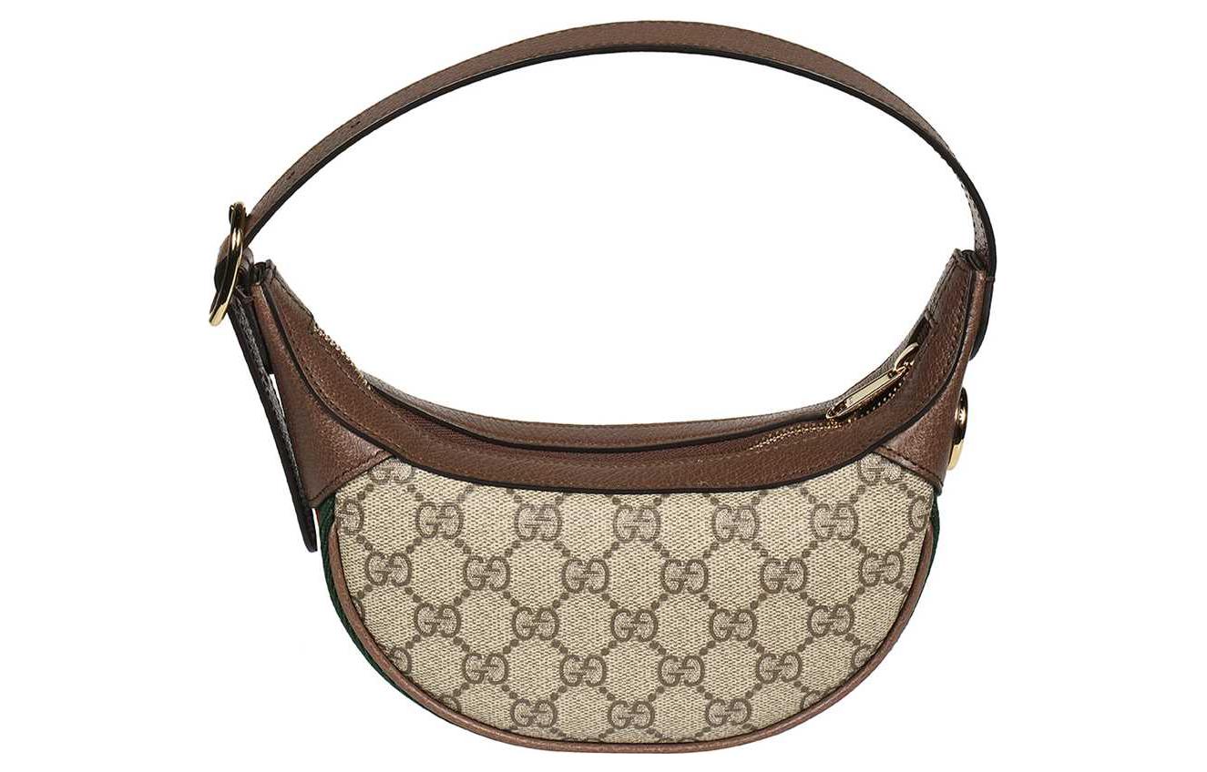 (WMNS) Gucci Ophidia Retro Logo Stripe Webbing Canvas Shoulder Bag 'Ebony Brown' 658551-96IWG-8745 - Image 3
