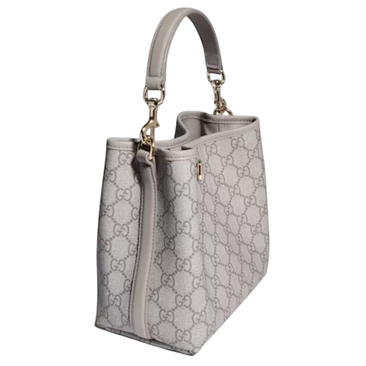 (WMNS) Gucci GG Emblem Small Bucket Bag 'Grey' 815118-FAD6M-1425 - Image 3