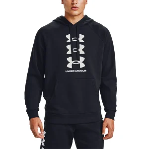 Under Armour Rival Fleece Multilogo Logo Hoodie 'Black' 1357094-001