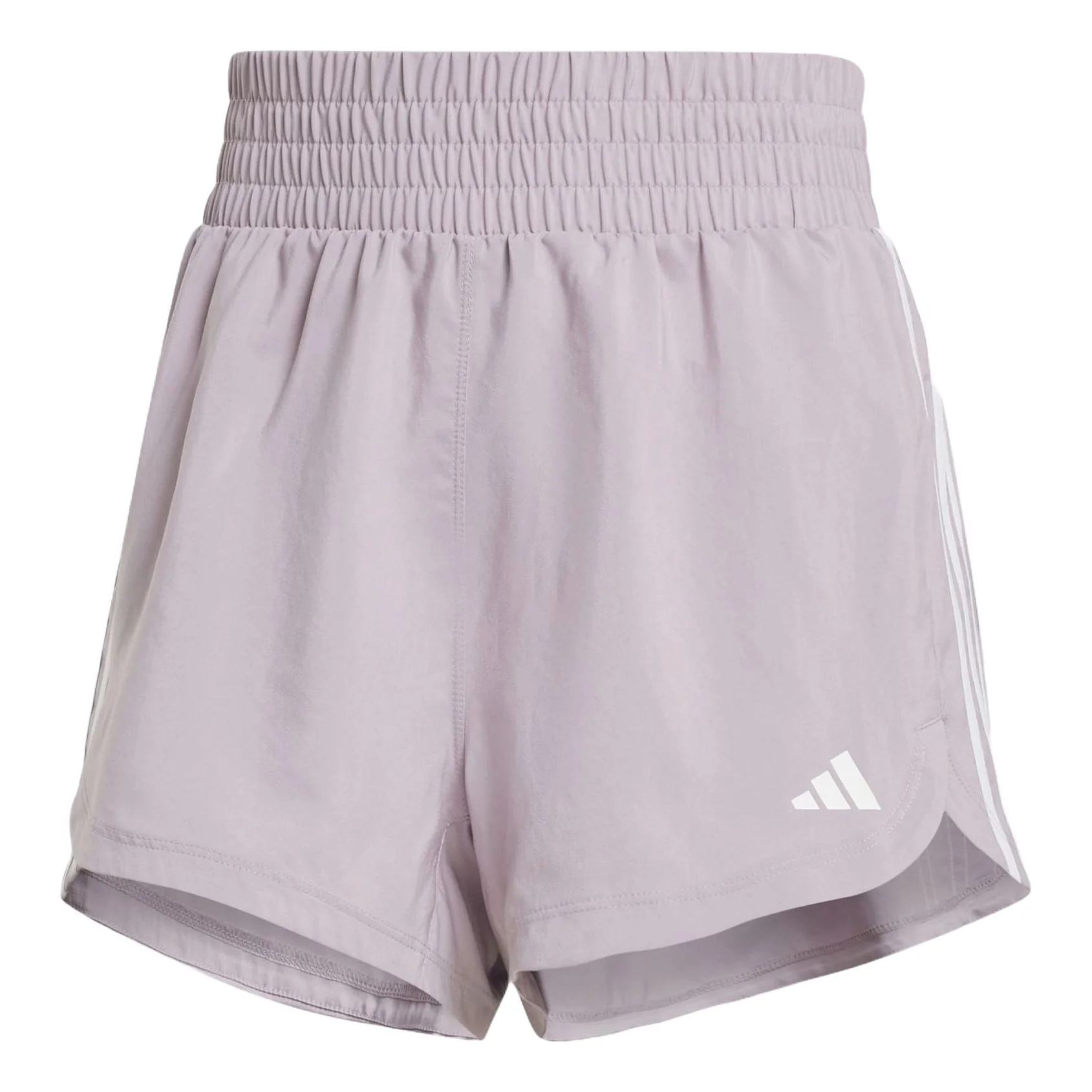 (WMNS) adidas Pacer Training 3-Stripes Woven High-Rise Shorts Asia Sizing 'Light Purple' IS2170