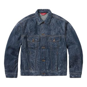 Supreme Crackle Denim Trucker Jacket 'Blue' SUP-FW23-039