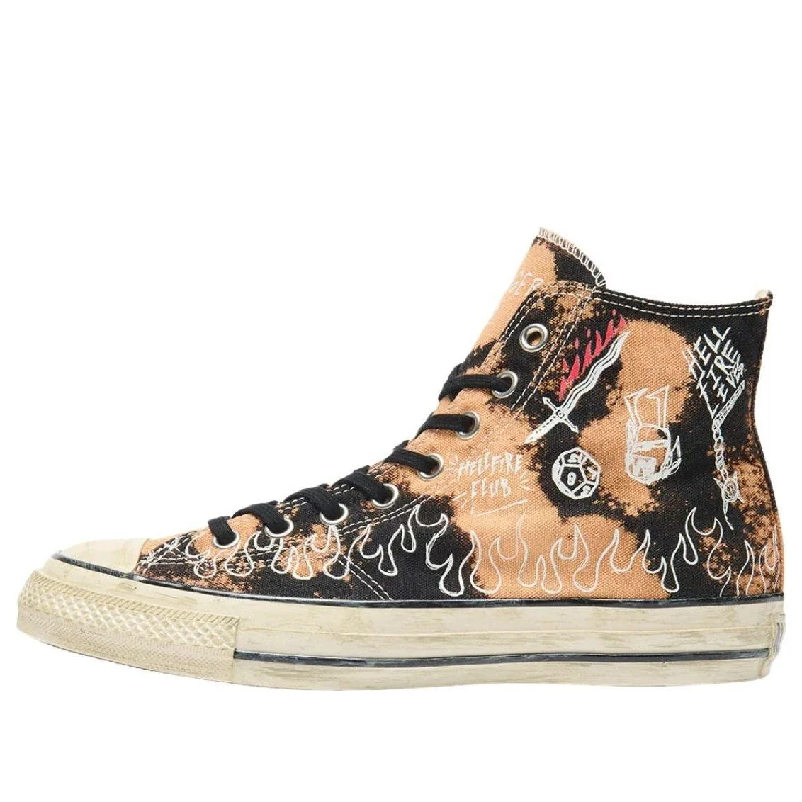 Converse x Stranger Things 5 Chuck Taylor All Star Aged 87 HC Hi 'Bleached Black' 31317090