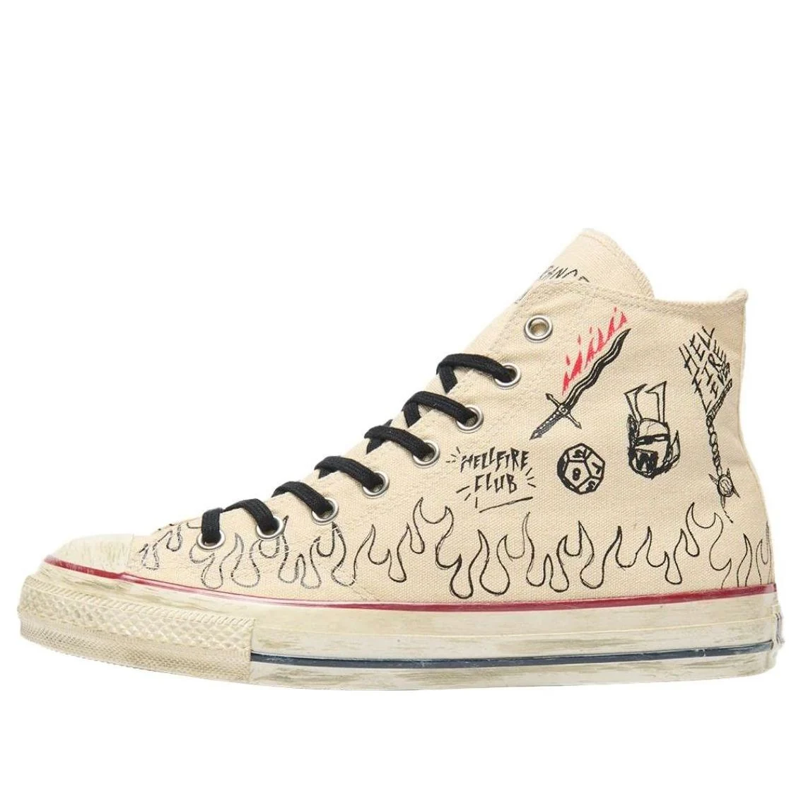 Converse x Stranger Things 5 Chuck Taylor All Star Aged 87 HC Hi 'Natural' 31317091