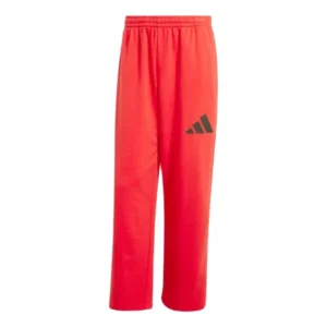 adidas Essentials Wide Leg 3 Bar Logo Pants Asia Sizing 'Red' JF3601