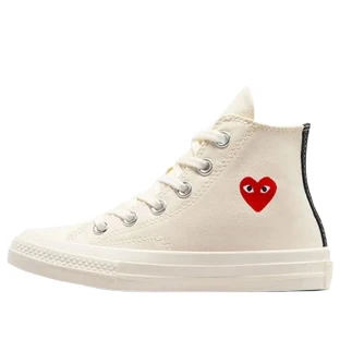 (PS) Converse x Comme des Garcons PLAY Single Heart Chuck 70 Hi 'Milk' A08803C