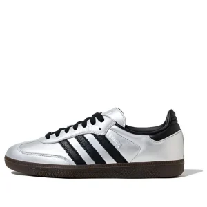 (WMNS) adidas Samba OG 'Silver Metallic Black Gum' JI4218