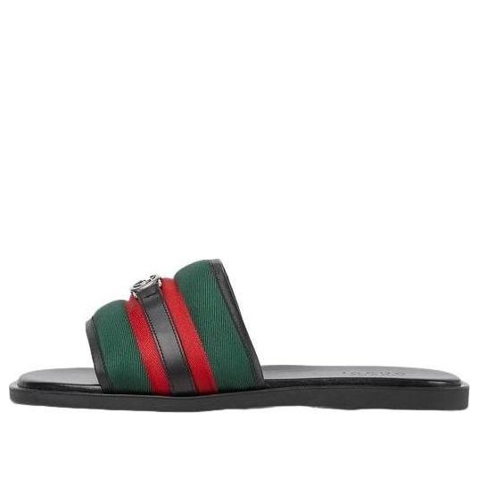 Gucci 25 Interlocking G Slides 'Black Green Red' 835091-HAAHH-8449