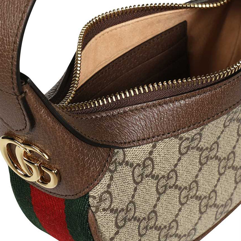 (WMNS) Gucci Ophidia Retro Logo Stripe Webbing Canvas Shoulder Bag 'Ebony Brown' 658551-96IWG-8745 - Image 5