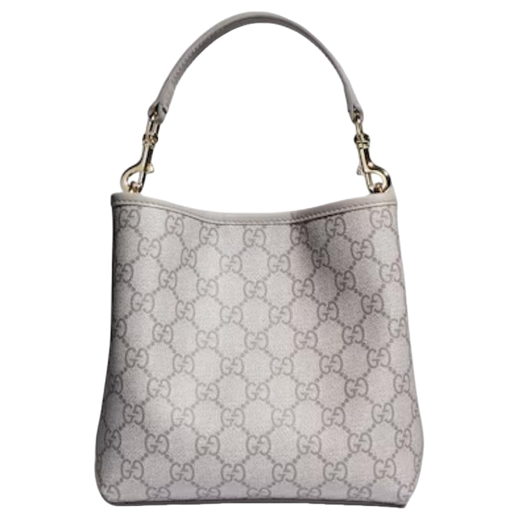 (WMNS) Gucci GG Emblem Small Bucket Bag 'Grey' 815118-FAD6M-1425 - Image 5