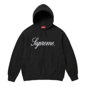 Supreme FW23 Week6 Raised Script Hoodie 'Black' SUP-FW23-102