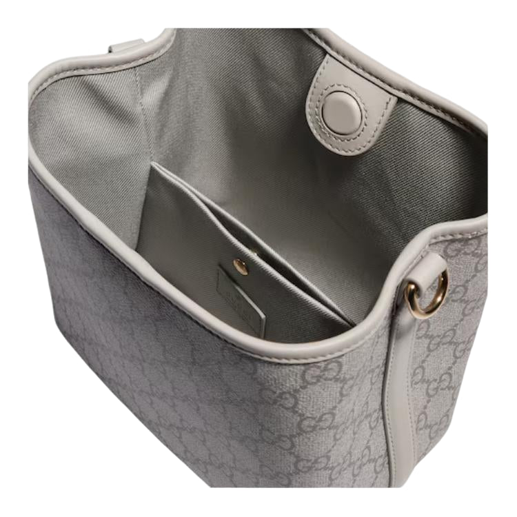 (WMNS) Gucci GG Emblem Small Bucket Bag 'Grey' 815118-FAD6M-1425 - Image 6