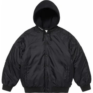 Supreme Hooded Stadium Jacket 'Black White' SUP-SS24-224