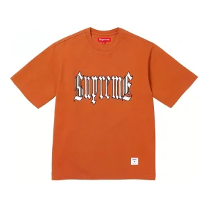Supreme Old English S/S T-Shirt 'Orange White' SUP-SS24-125