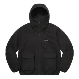 Supreme Cotton Hooded Jacket 'Black White' SUP-SS22-834