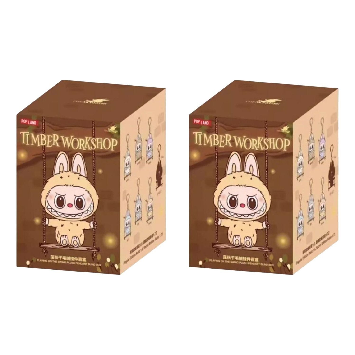 Pop Mart Labubu The Monsters Timber Workshop Playing on the Swing Pendant Pop Land Exclusive Sealed Case (2 Blind Boxes) PPMT-2406-0018-690768148